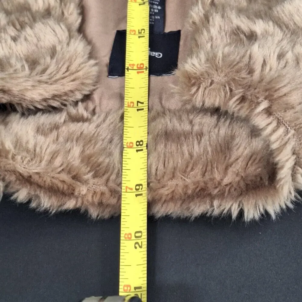 Gap Kids Brown Faux Fur Vest Girls Small 6 7 Cozy Sleeveless Lined Jacket School